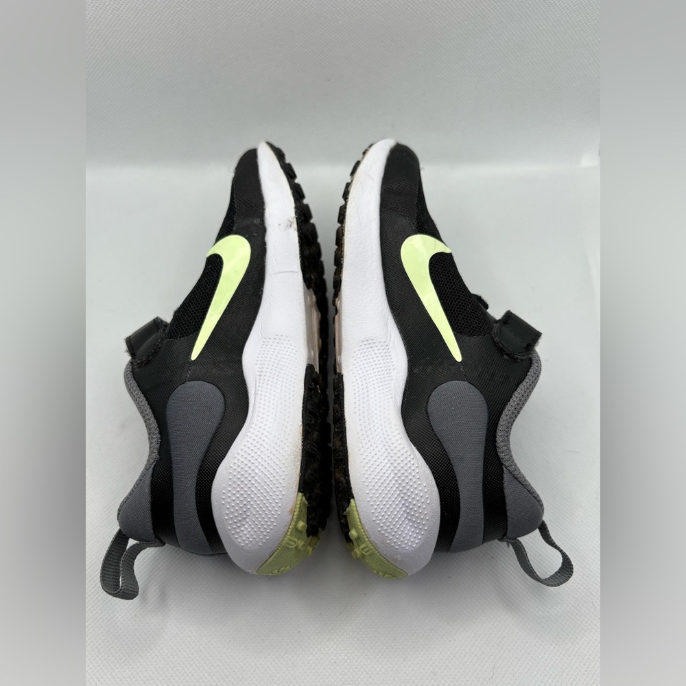 Nike Black and White Shoes with Lime Highlights
